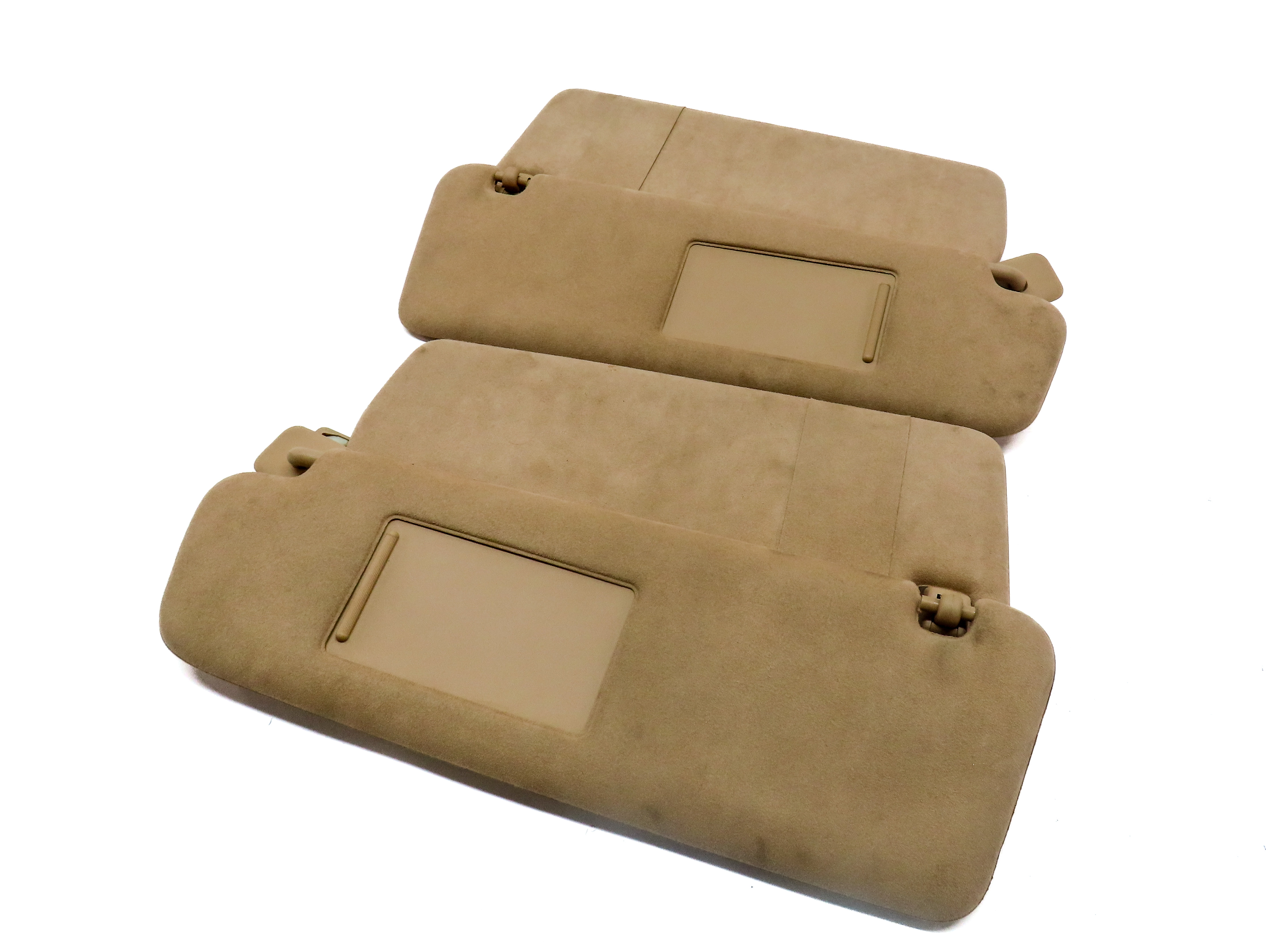 2011-2014 PORSCHE CAYENNE (958) FRONT LEFT & RIGHT SUNVISOR SHADE SET 2 (Beige) — exact item pictured
